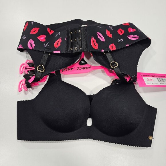 Betsey Johnson Kiss Bra Set 2 Pack 34C - Picture 6 of 6